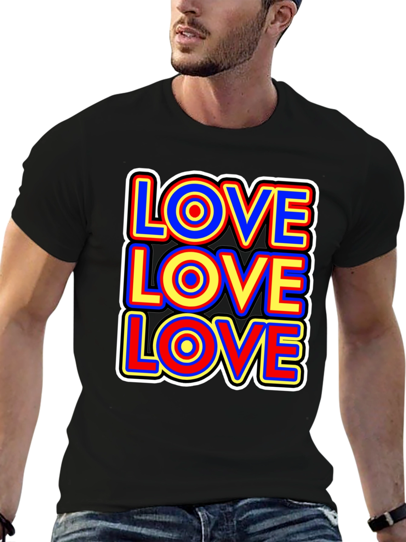 Retro Love T-Shirt - Bold Graphic Print