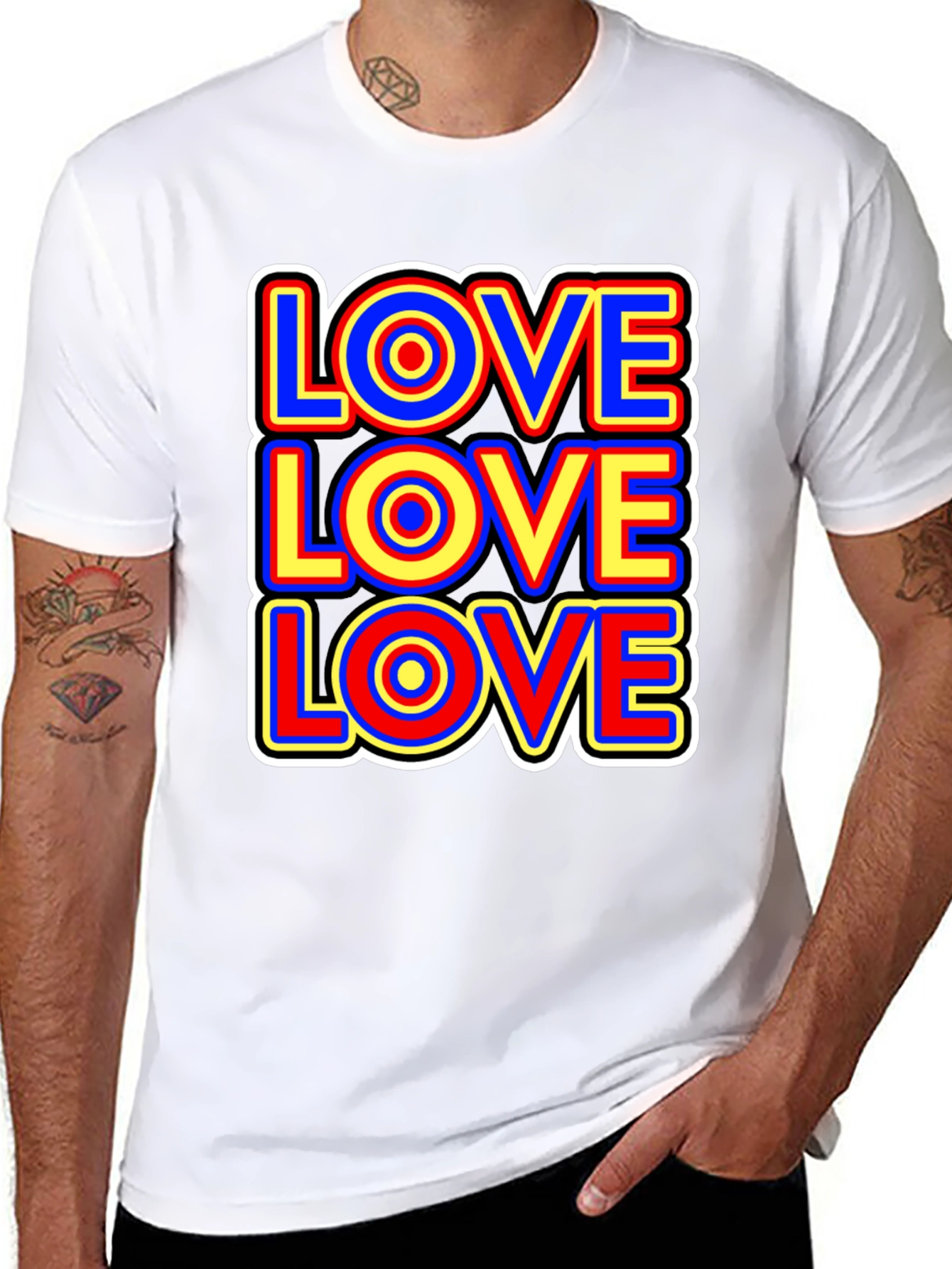 Retro Love T-Shirt - Bold Graphic Print