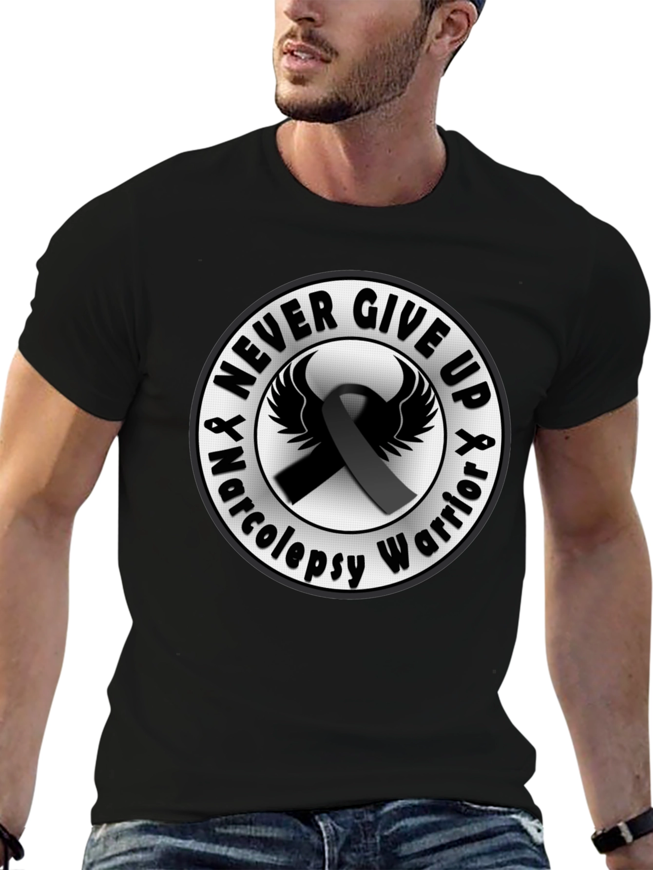 Narcolepsy Warrior Black T-Shirt