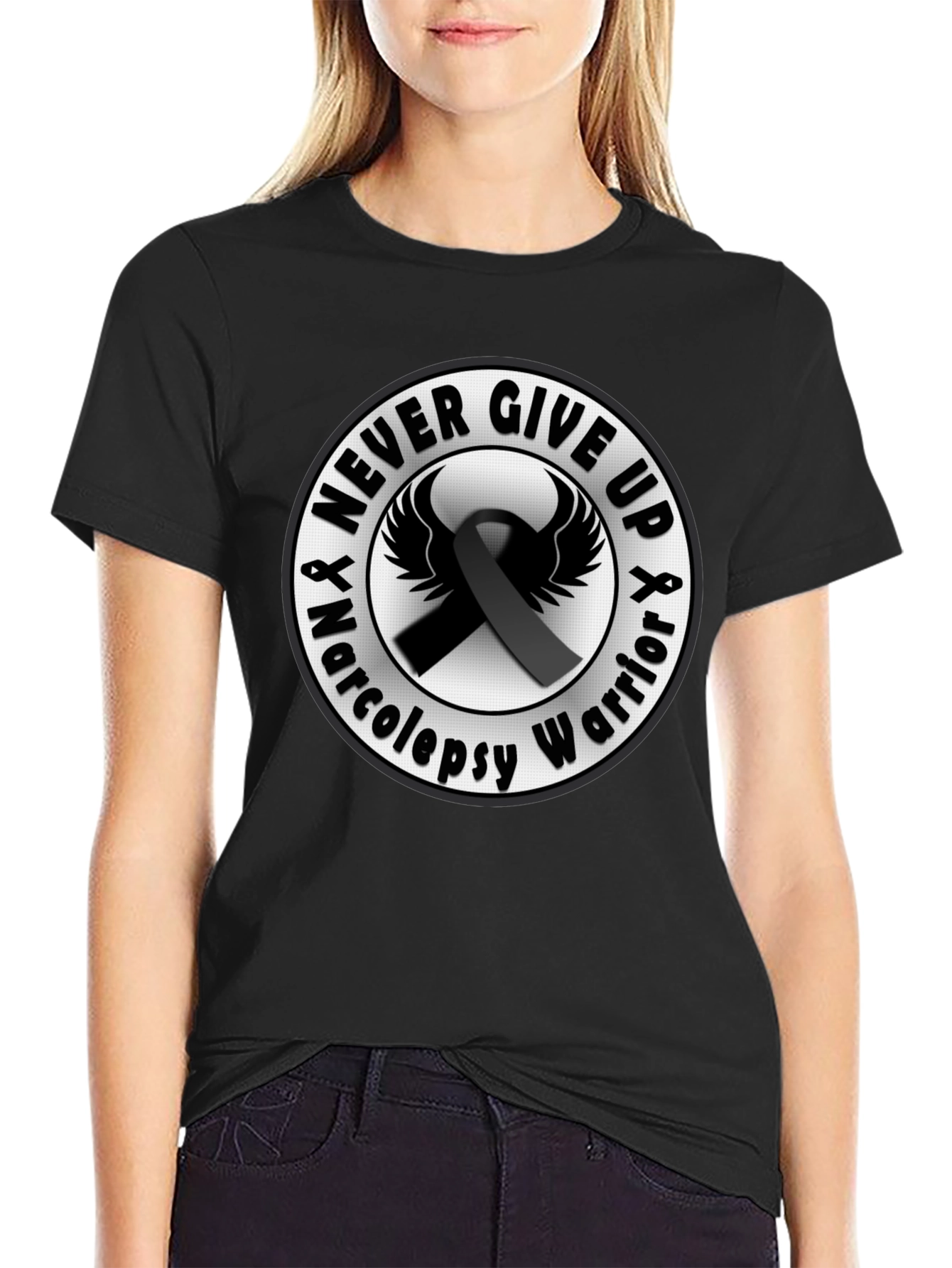 Narcolepsy Warrior Black T-Shirt