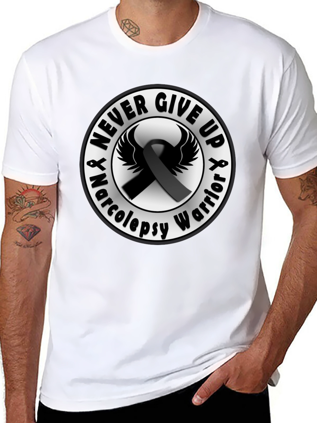 Narcolepsy Warrior Black T-Shirt