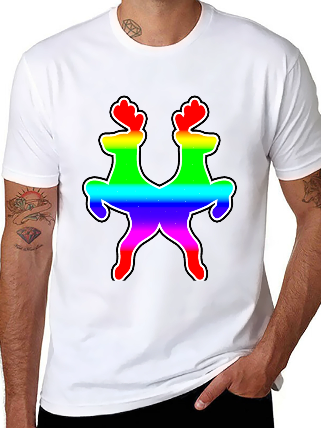 Rainbow Reindeer Graphic Tee