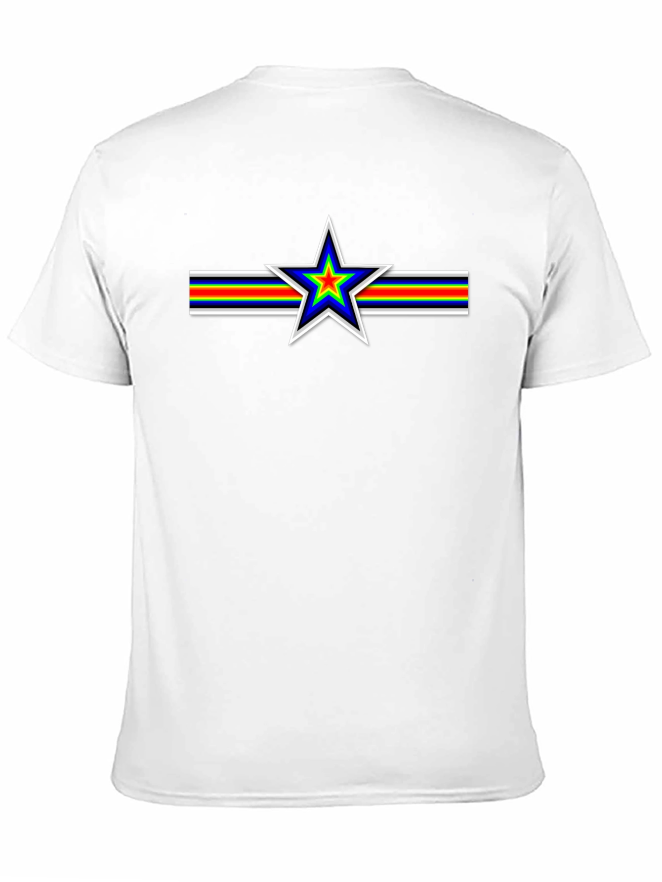 Retro Star Stripes Graphic Tee - Black