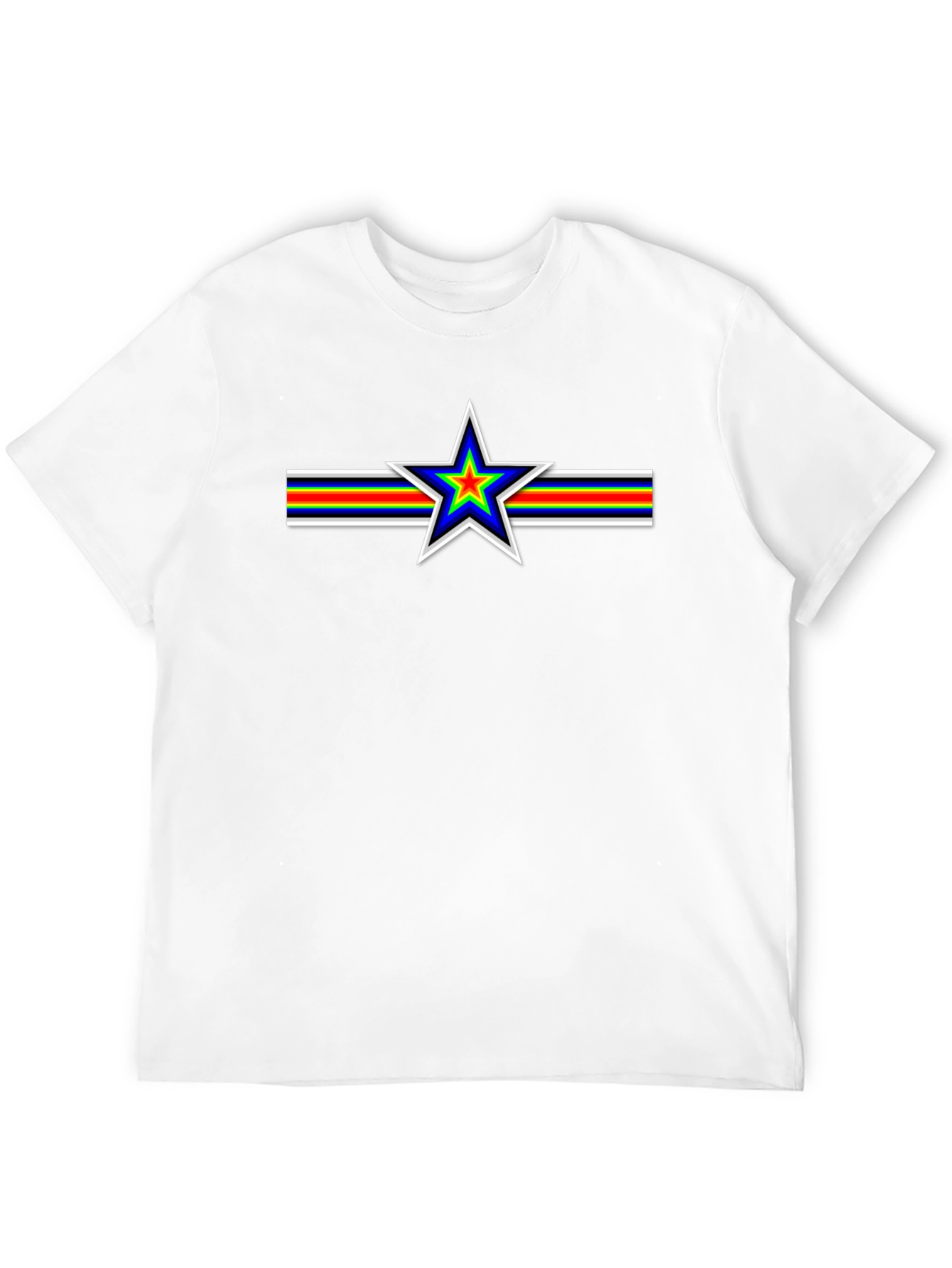 Retro Star Stripes Graphic Tee - Black