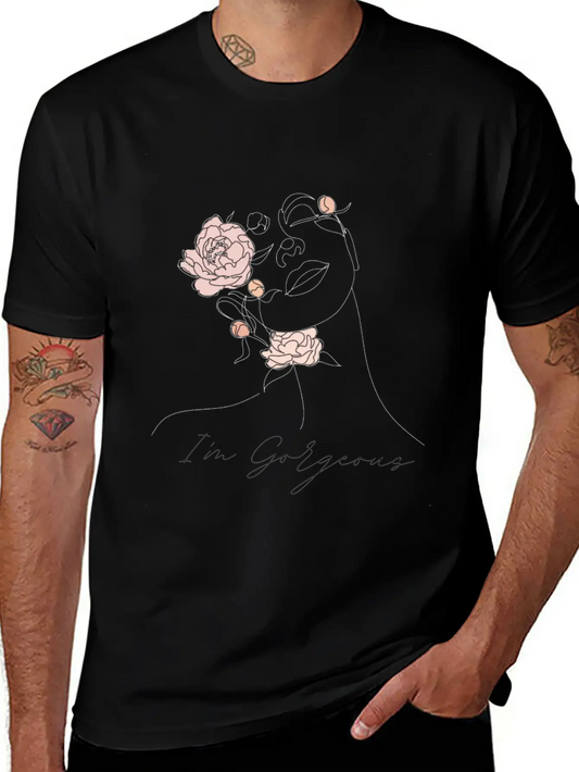"I'm Gorgeous Girl" T-Shirt Design Soft Cotton Short Sleeve Tee – Unisex Wardrobe Staple