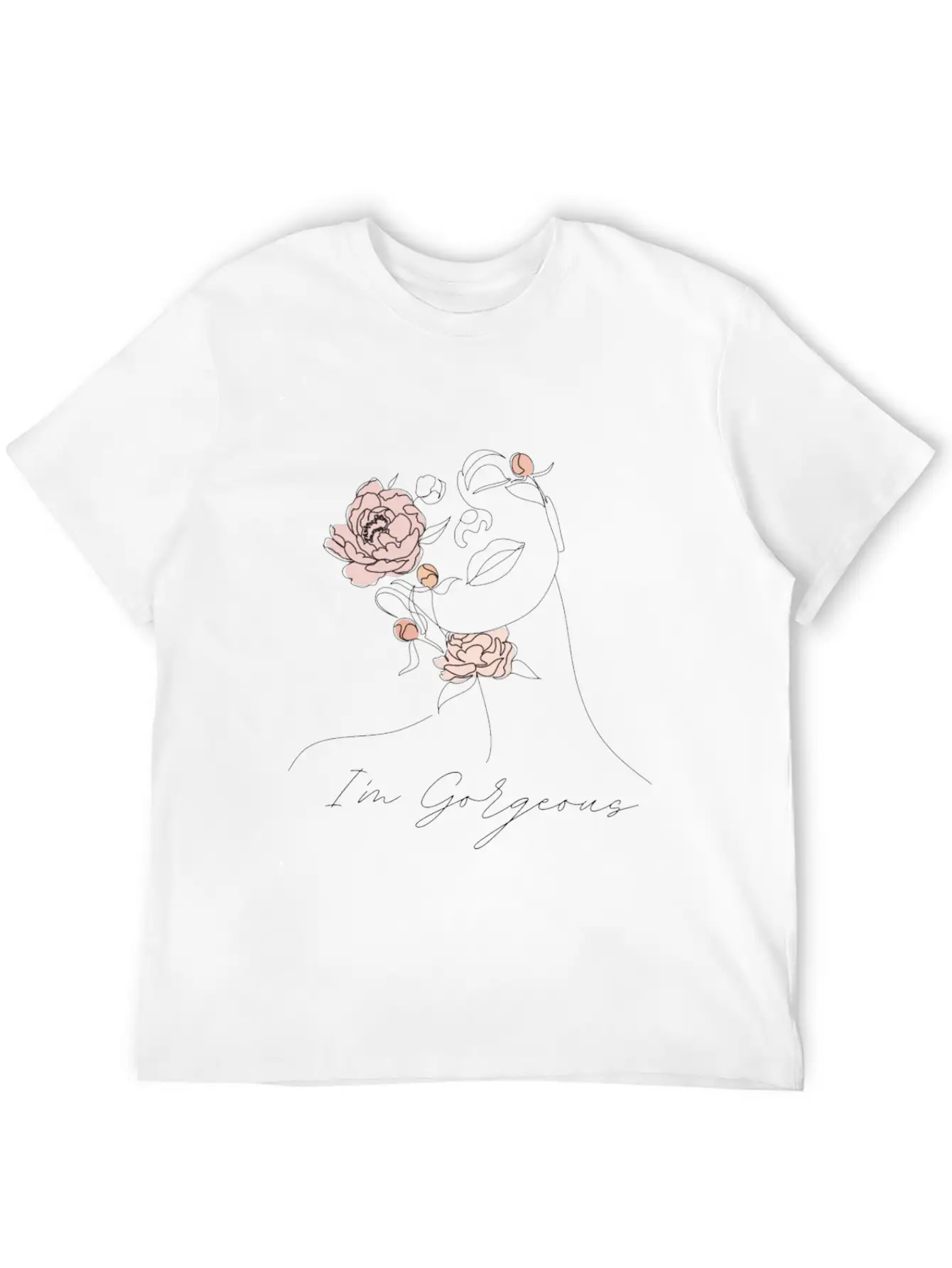"I'm Gorgeous Girl" T-Shirt Design Soft Cotton Short Sleeve Tee – Unisex Wardrobe Staple