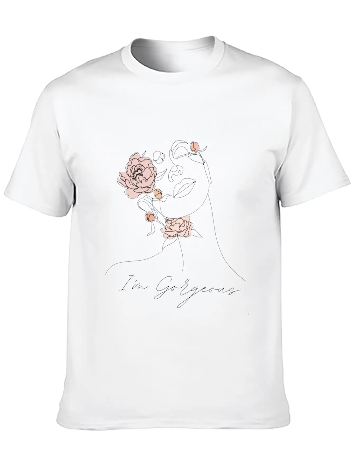 "I'm Gorgeous Girl" T-Shirt Design Soft Cotton Short Sleeve Tee – Unisex Wardrobe Staple