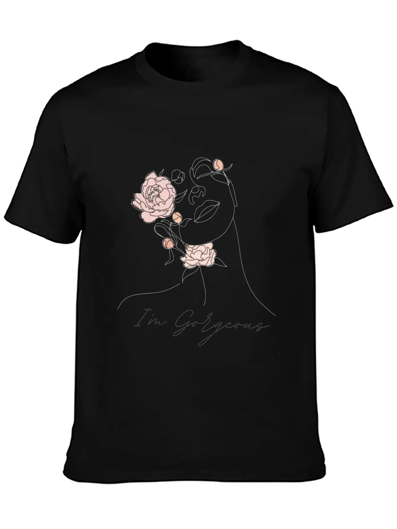 "I'm Gorgeous Girl" T-Shirt Design Soft Cotton Short Sleeve Tee – Unisex Wardrobe Staple