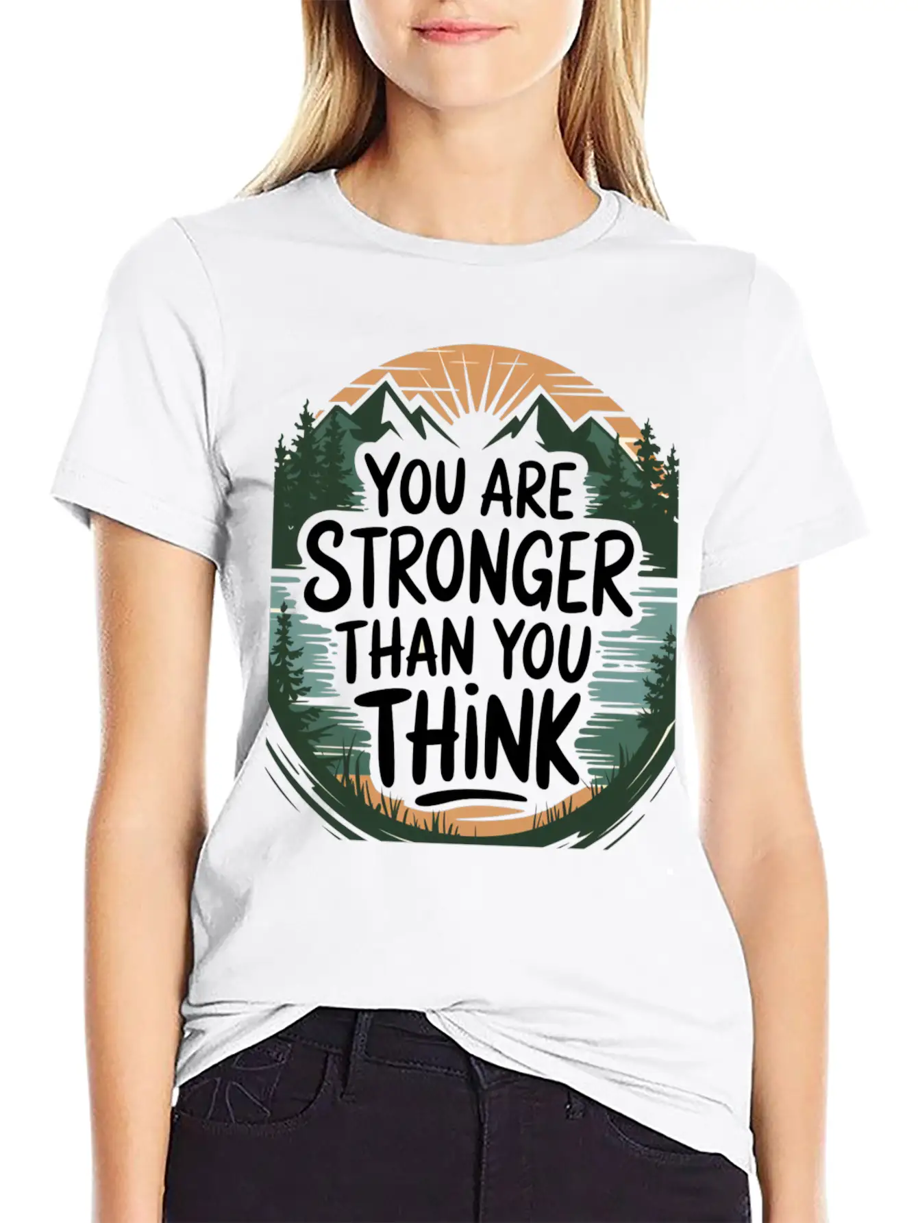 "Inspirational Strength T-Shirt Fo3705 Classic Fit Graphic Tee For Daily Comfort – Unisex Cotton Shirt