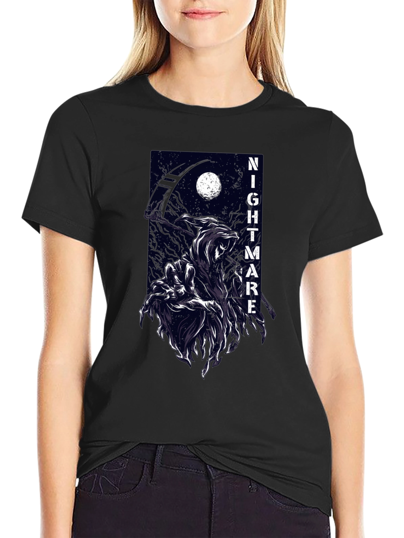 Nightmare Reaper Graphic T-Shirt - Dark and Edgy Tee
