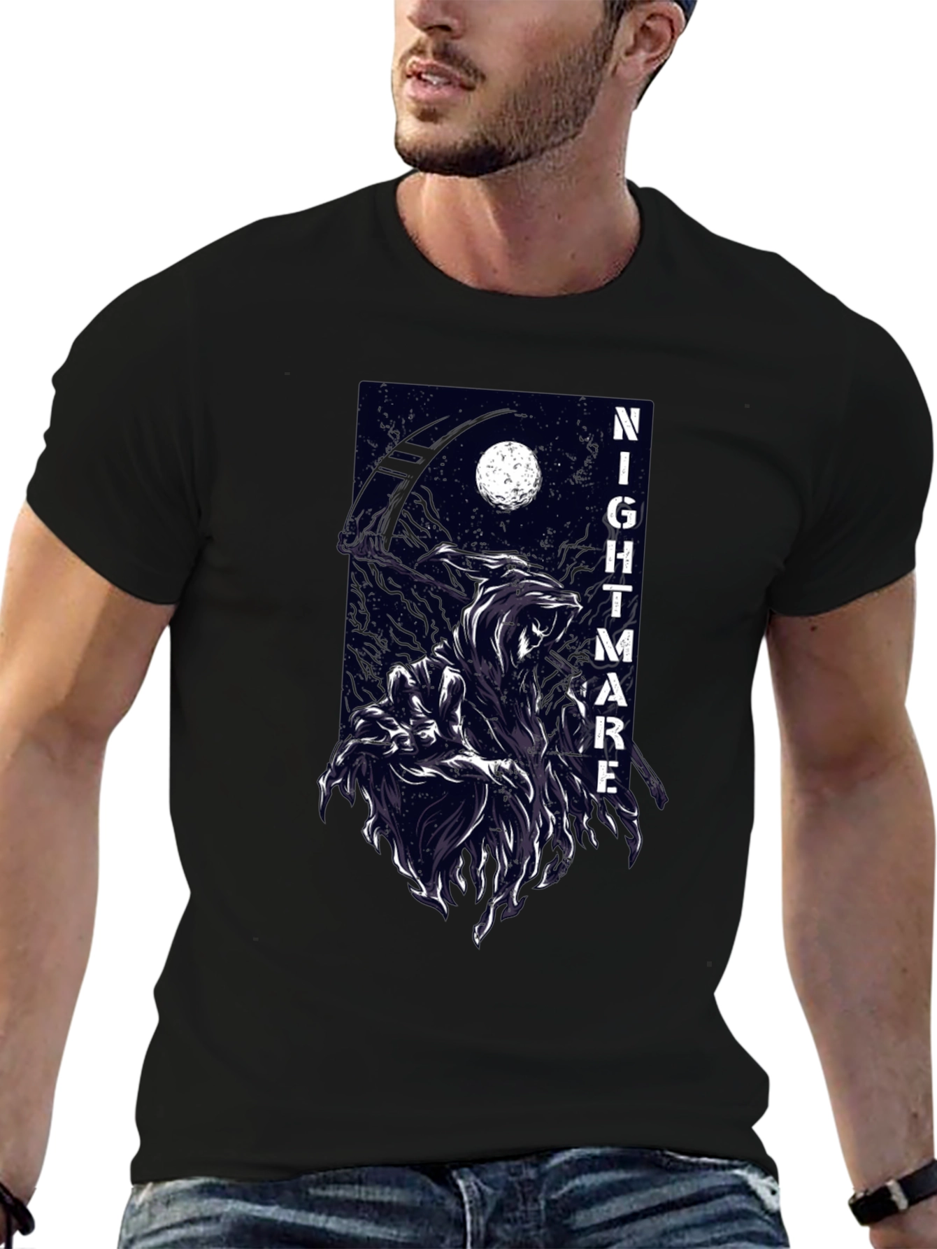 Nightmare Reaper Graphic T-Shirt - Dark and Edgy Tee