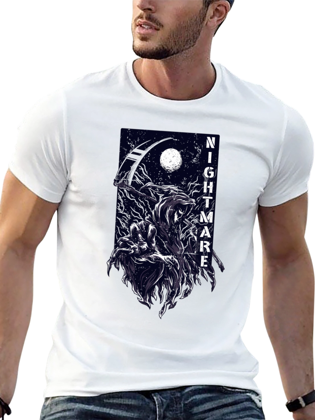 Nightmare Reaper Graphic T-Shirt - Dark and Edgy Tee