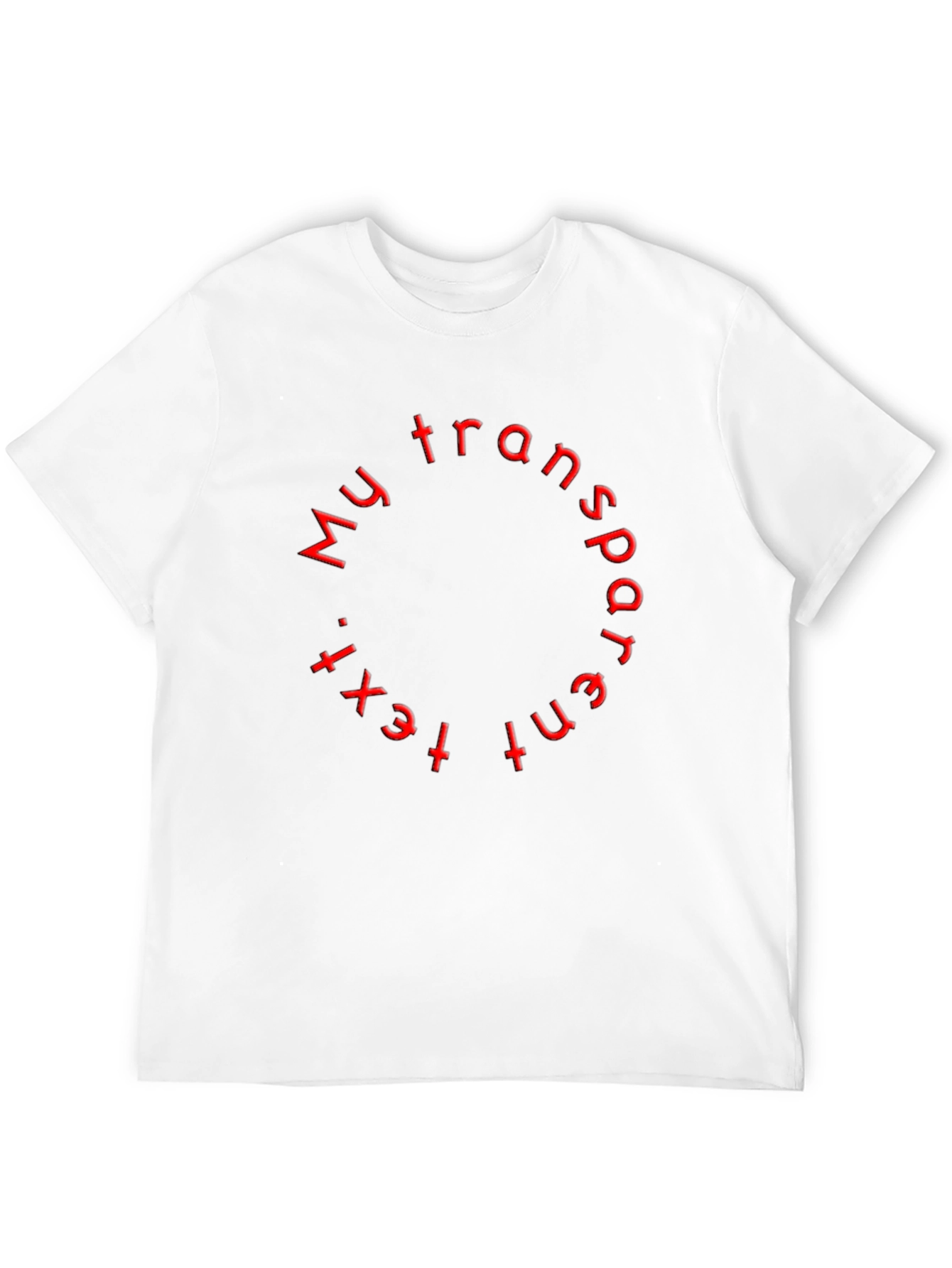 My Transparent Text Circle Black Tee