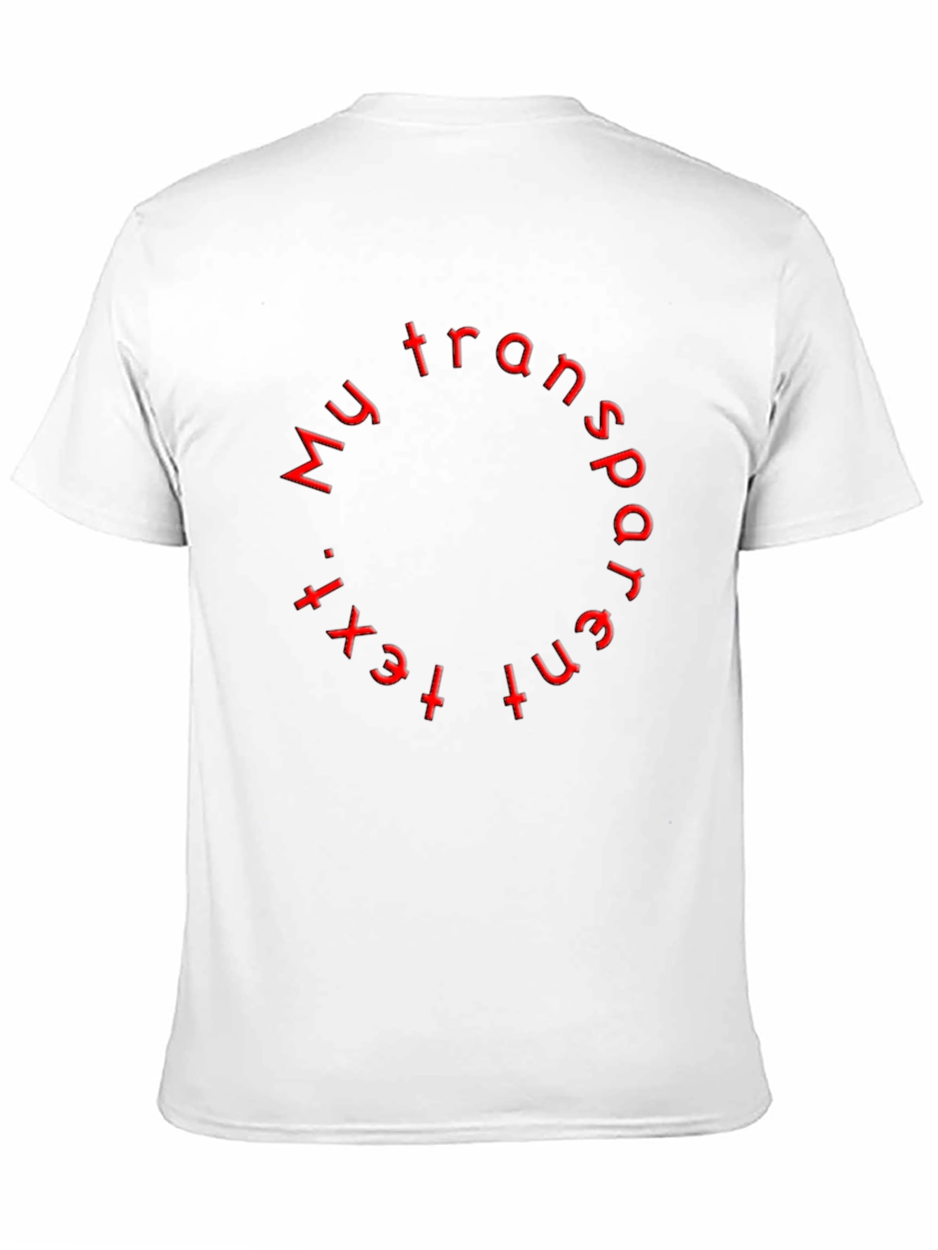 My Transparent Text Circle Black Tee