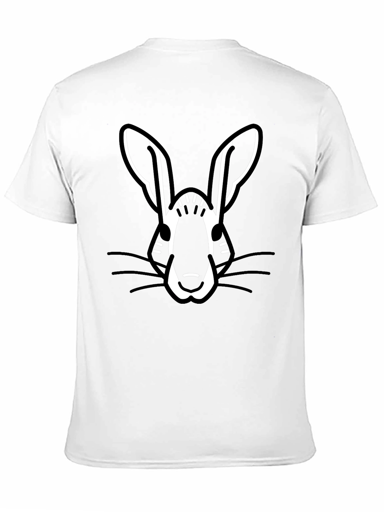 Rabbit Graphic Print Black T-Shirt