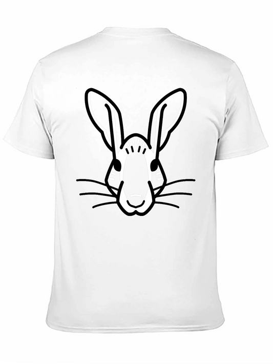 Rabbit Graphic Print Black T-Shirt