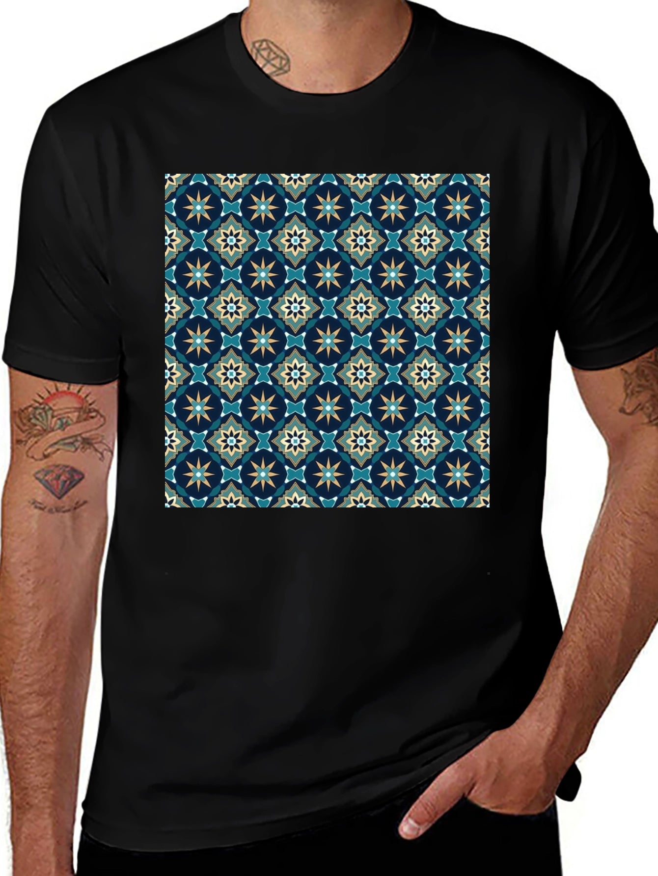 Stylish Patterned Tee - Unique Graphic Print