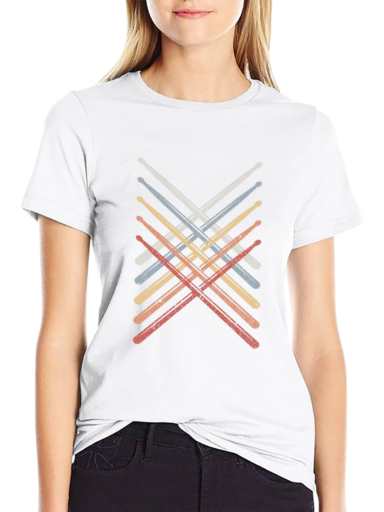 Retro Drum Sticks Music T-Shirt