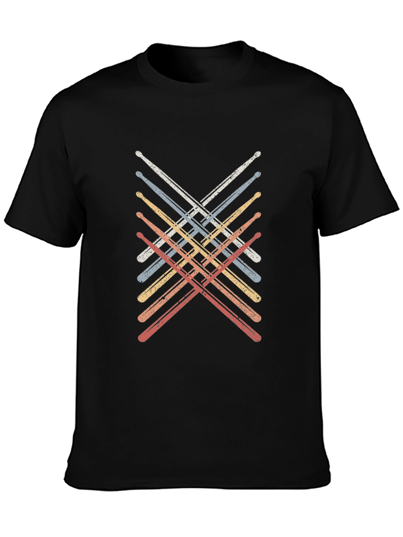 Retro Drum Sticks Music T-Shirt