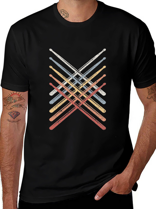 Retro Drum Sticks Music T-Shirt