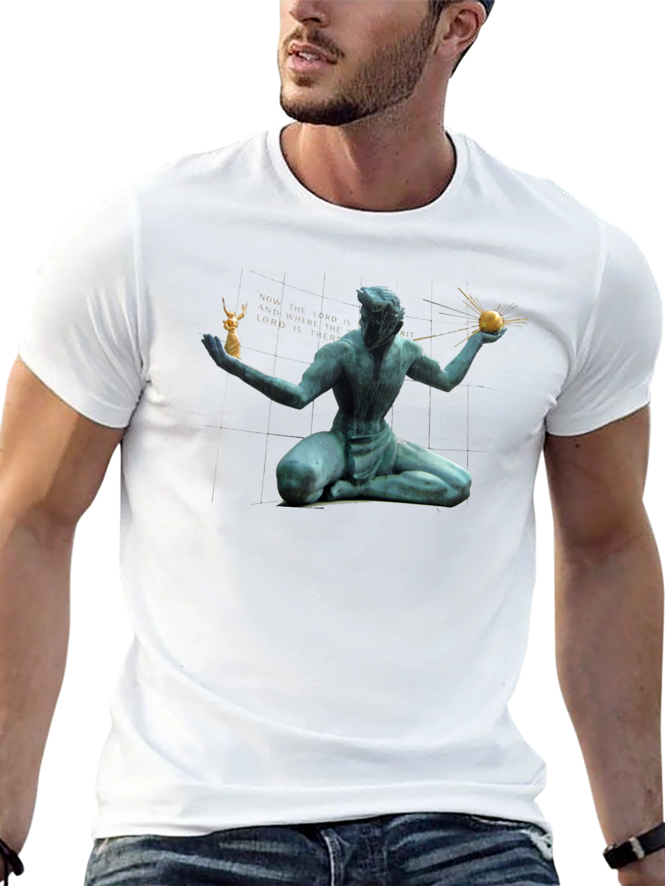 Statue Graphic Black T-Shirt