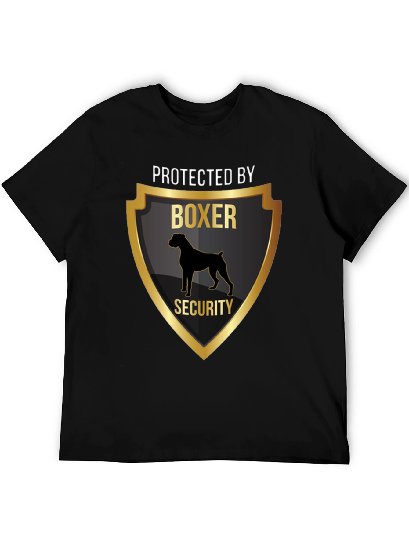 Protected by Boxer Security T-Shirt - Dog Lover Tee