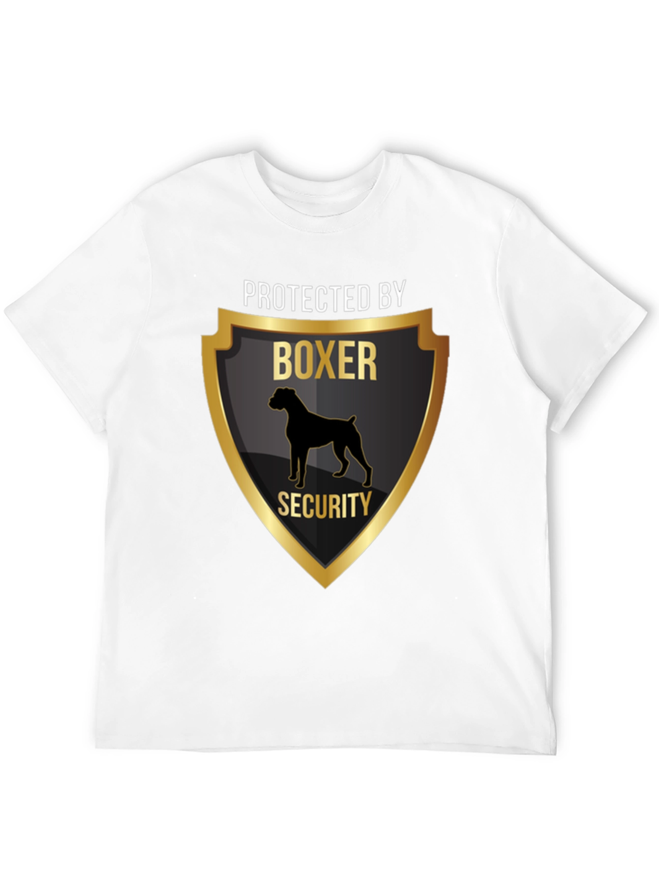 Protected by Boxer Security T-Shirt - Dog Lover Tee