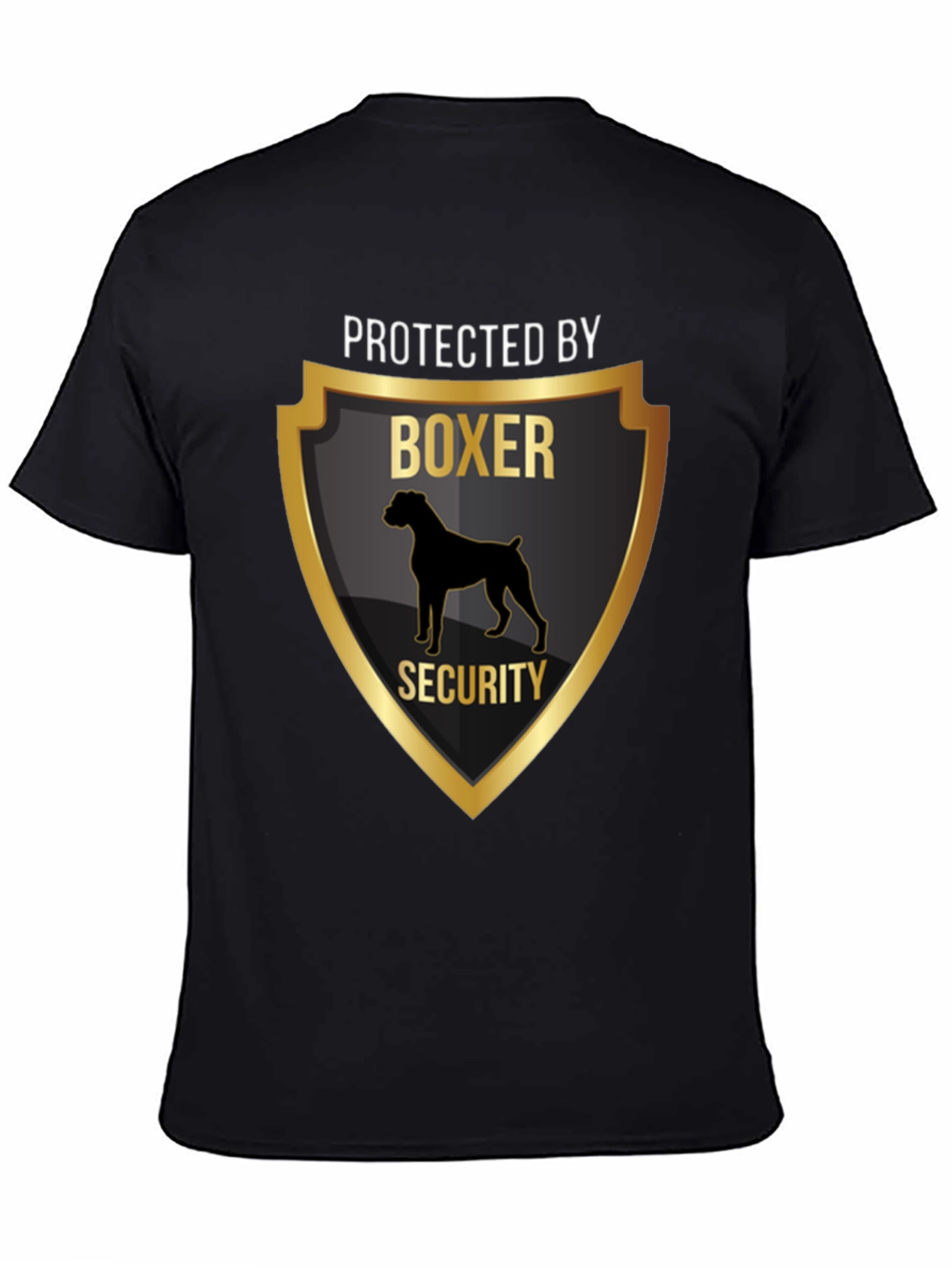 Protected by Boxer Security T-Shirt - Dog Lover Tee