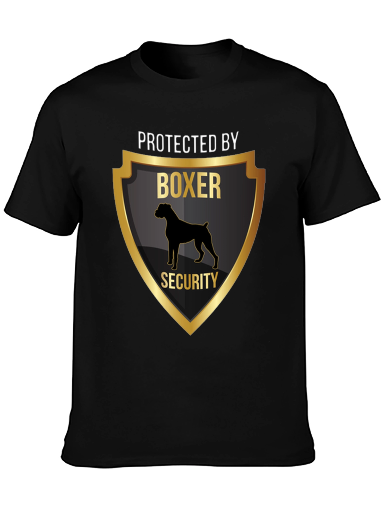 Protected by Boxer Security T-Shirt - Dog Lover Tee