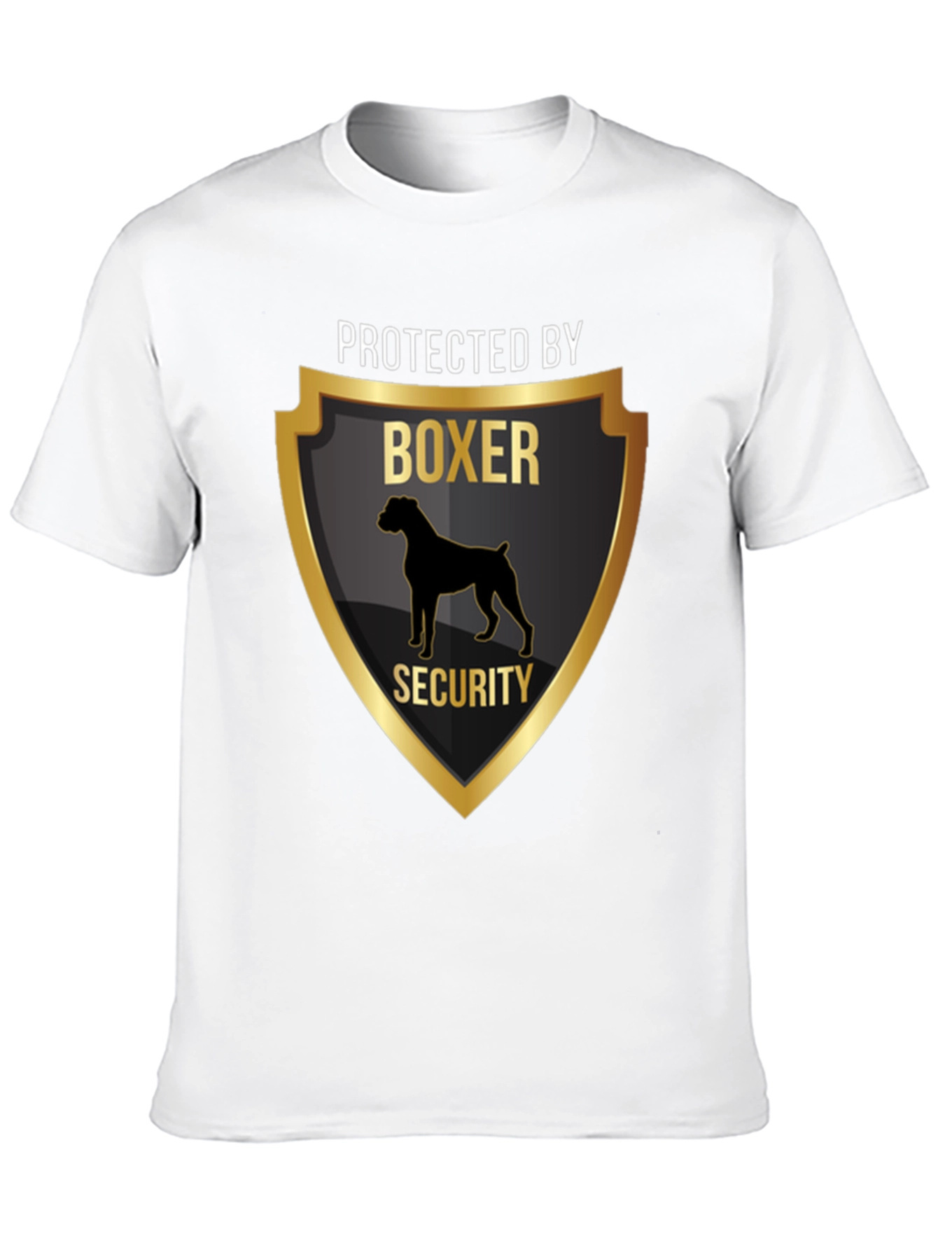 Protected by Boxer Security T-Shirt - Dog Lover Tee