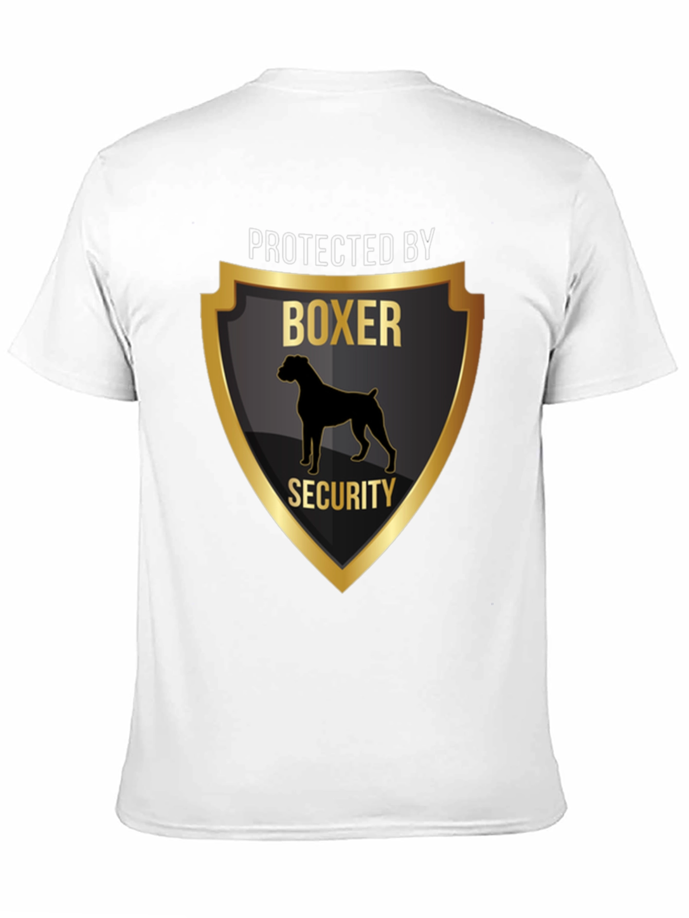 Protected by Boxer Security T-Shirt - Dog Lover Tee