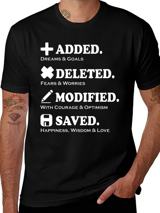 Added Deleted Modified Saved Graphic T-Shirt