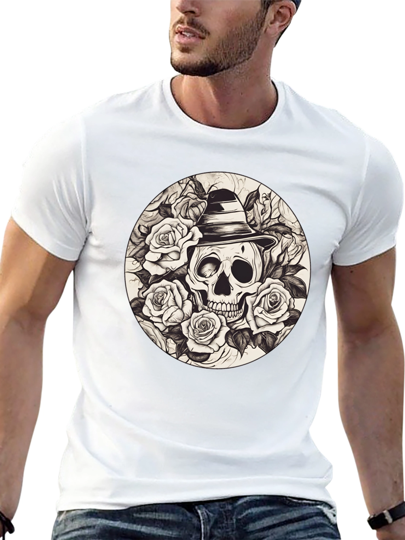 Skull & Roses Graphic Tee