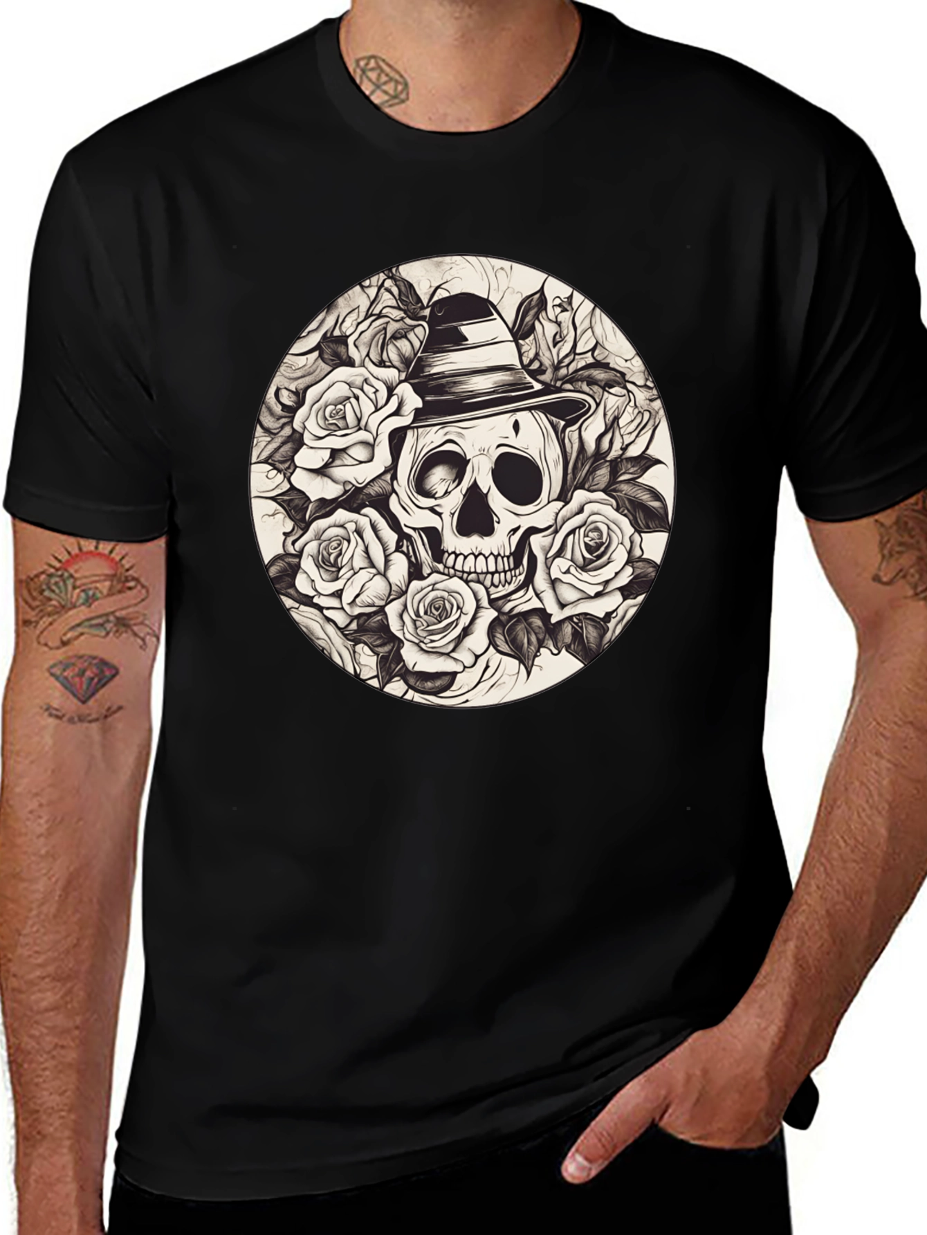 Skull & Roses Graphic Tee