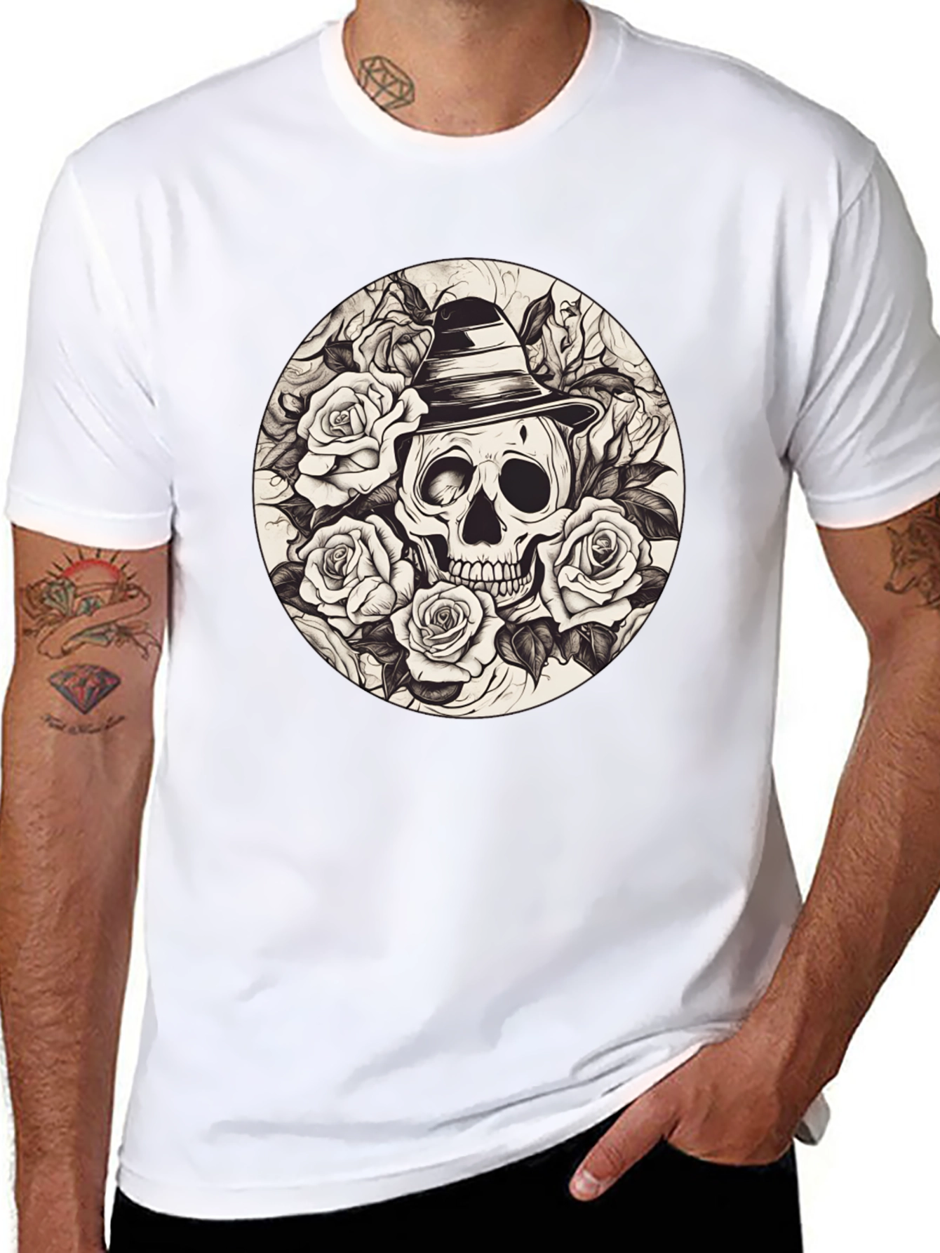Skull & Roses Graphic Tee