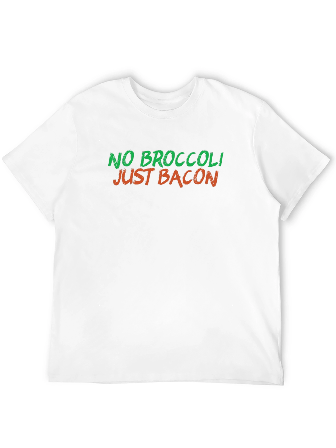 No Broccoli Just Bacon Graphic T-Shirt