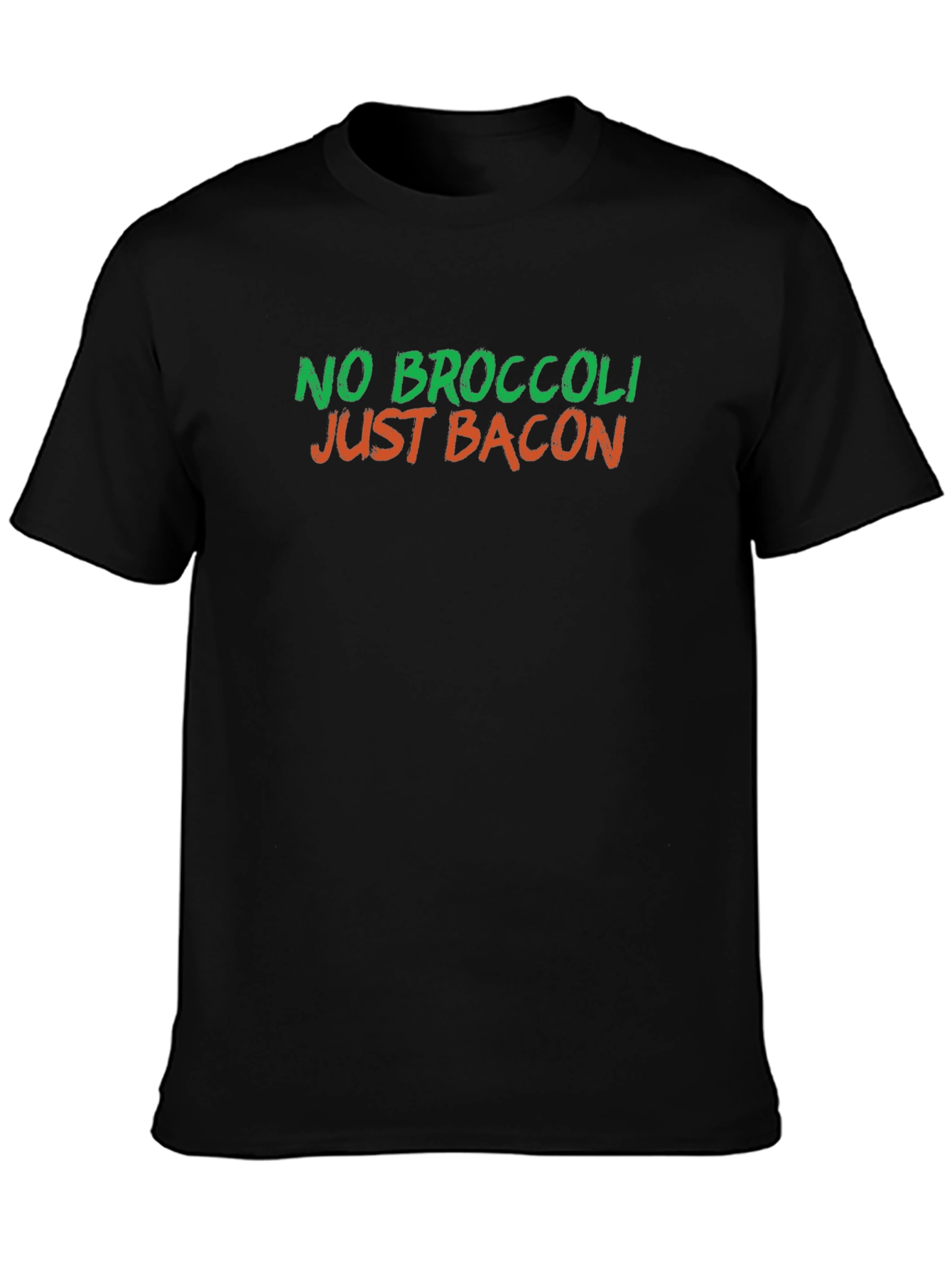 No Broccoli Just Bacon Graphic T-Shirt