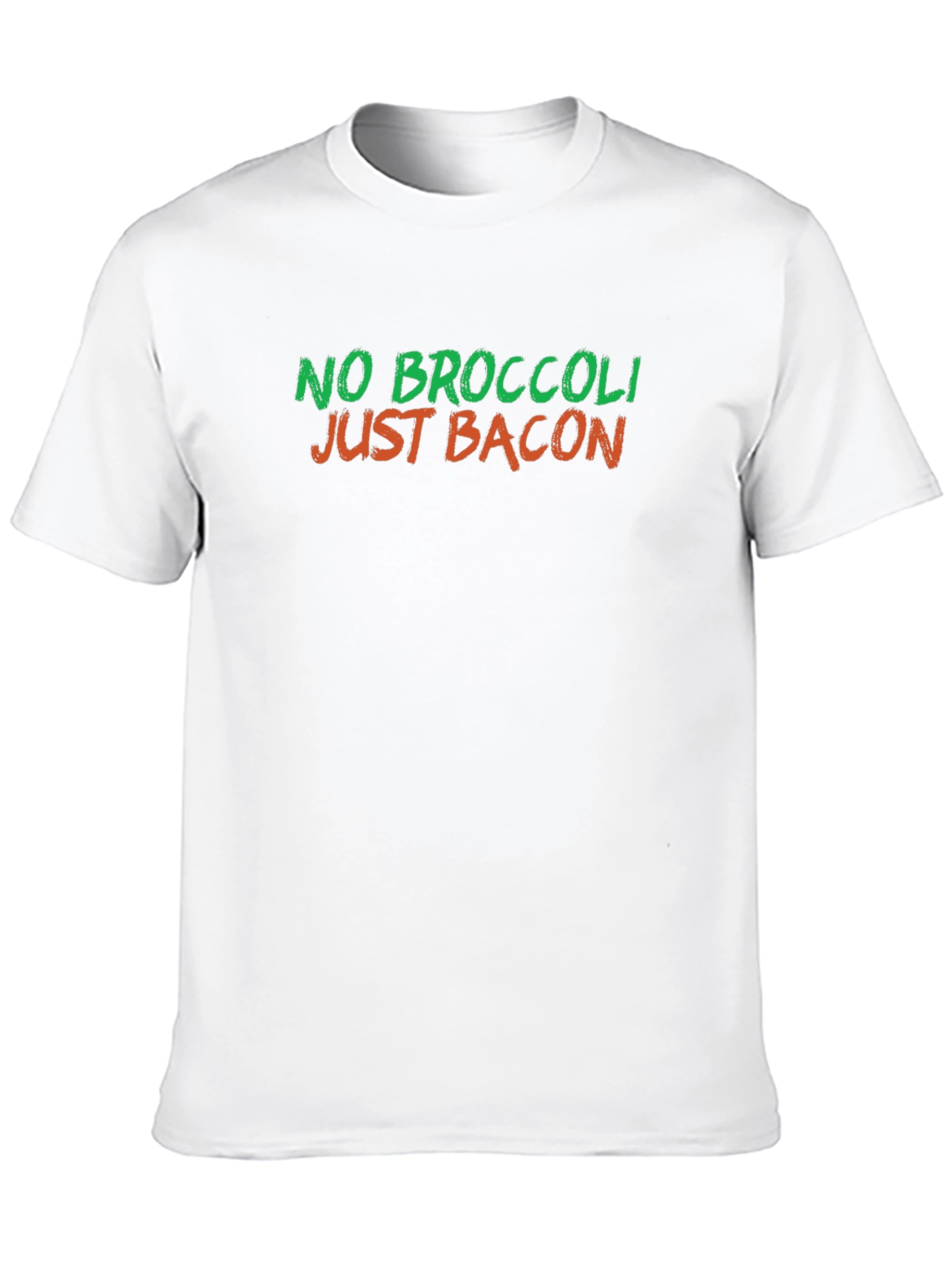 No Broccoli Just Bacon Graphic T-Shirt