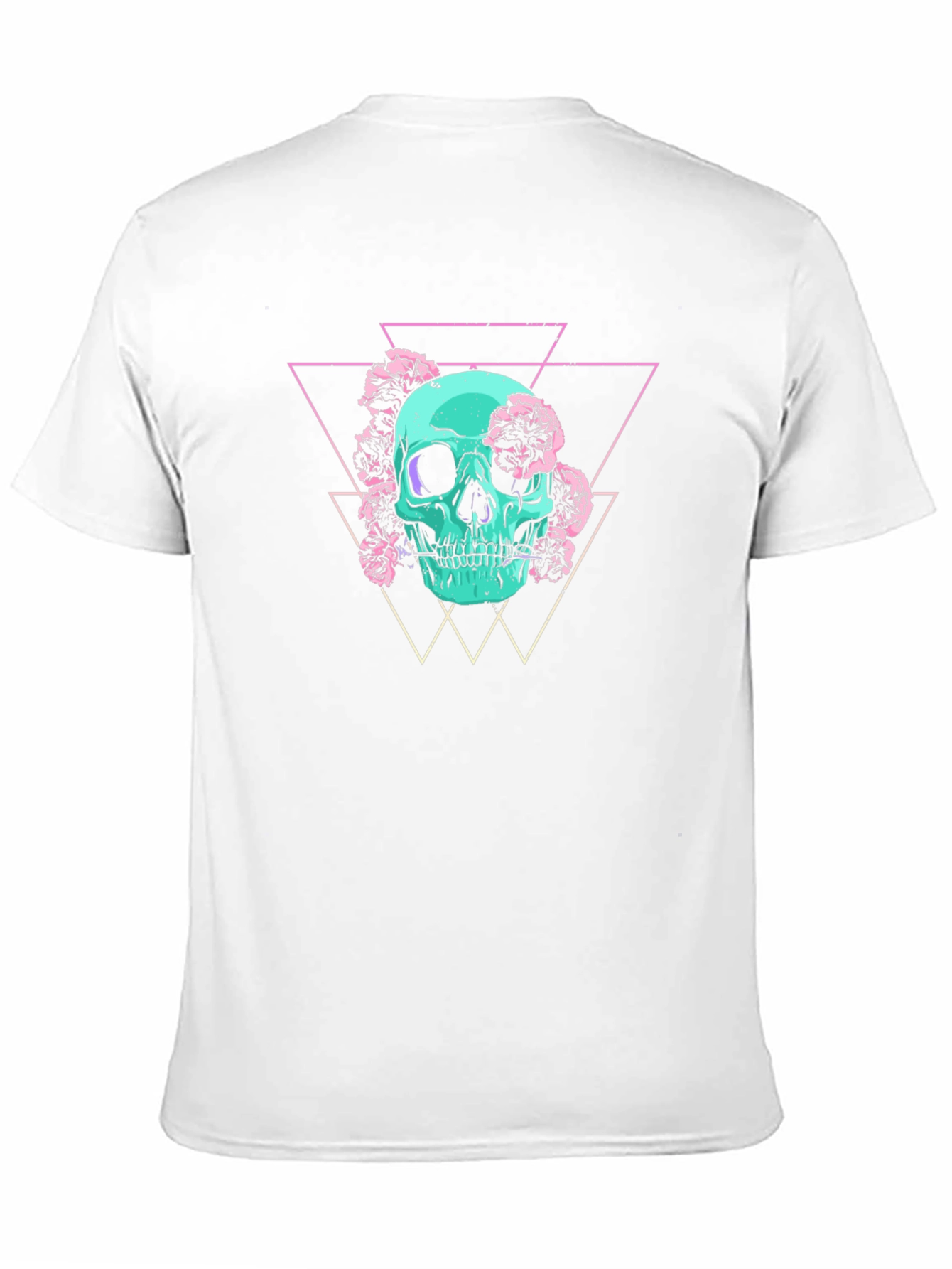 Skull & Flowers Graphic Tee - Edgy Style