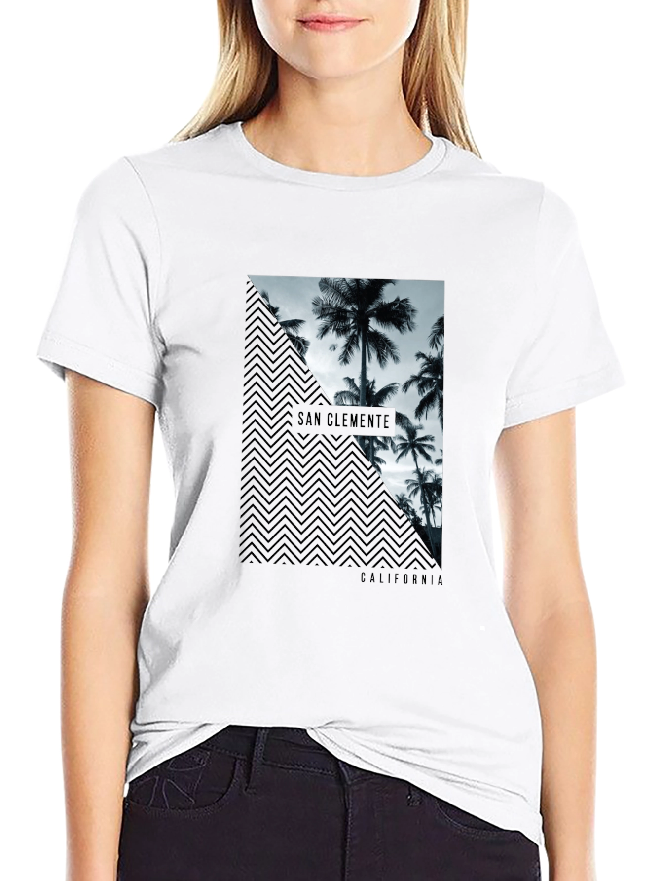 San Clemente California Graphic Tee - Black