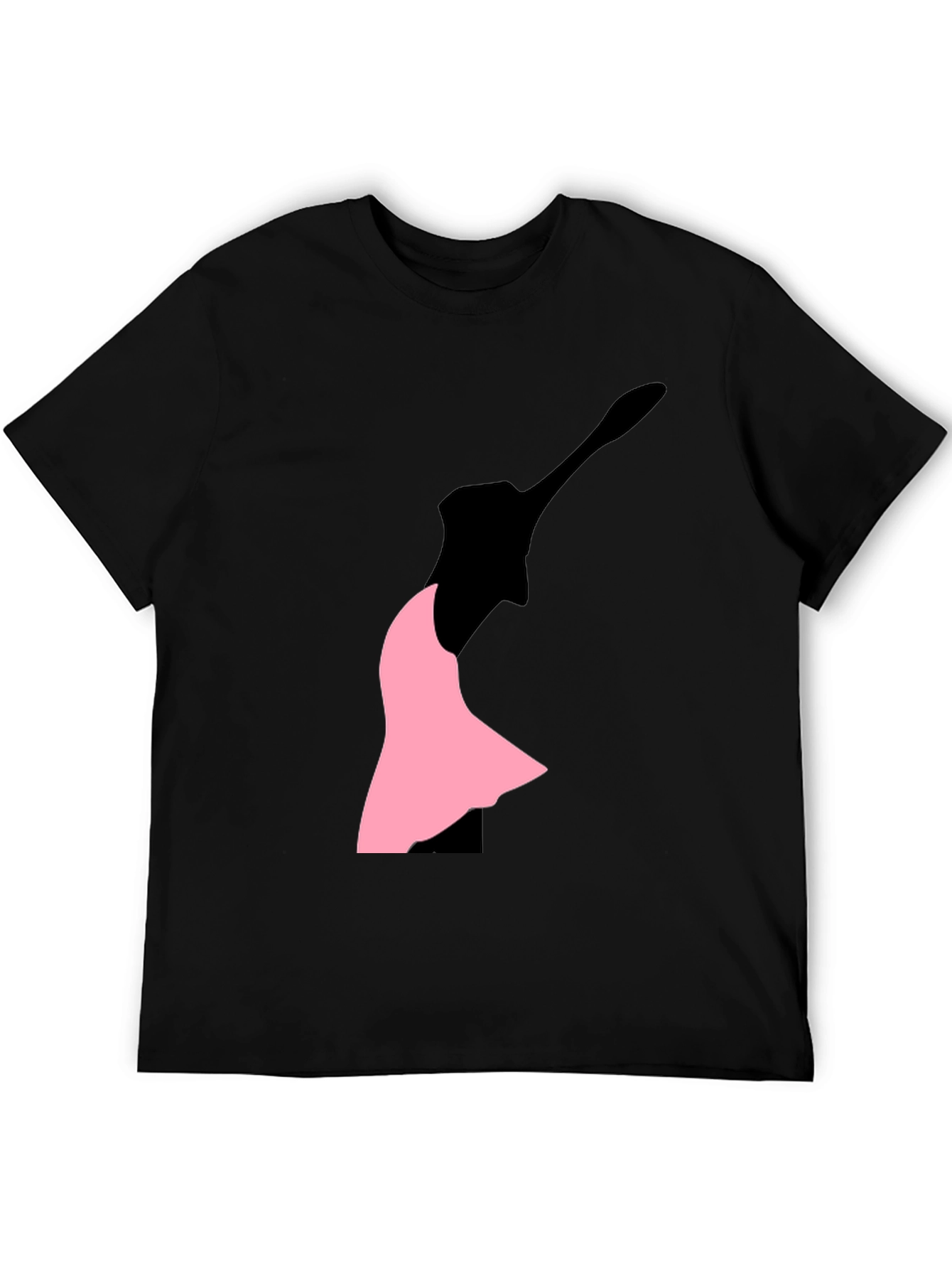Ballet Silhouette Graphic Tee - Black Cotton Blend
