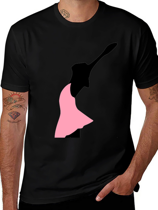 Ballet Silhouette Graphic Tee - Black Cotton Blend