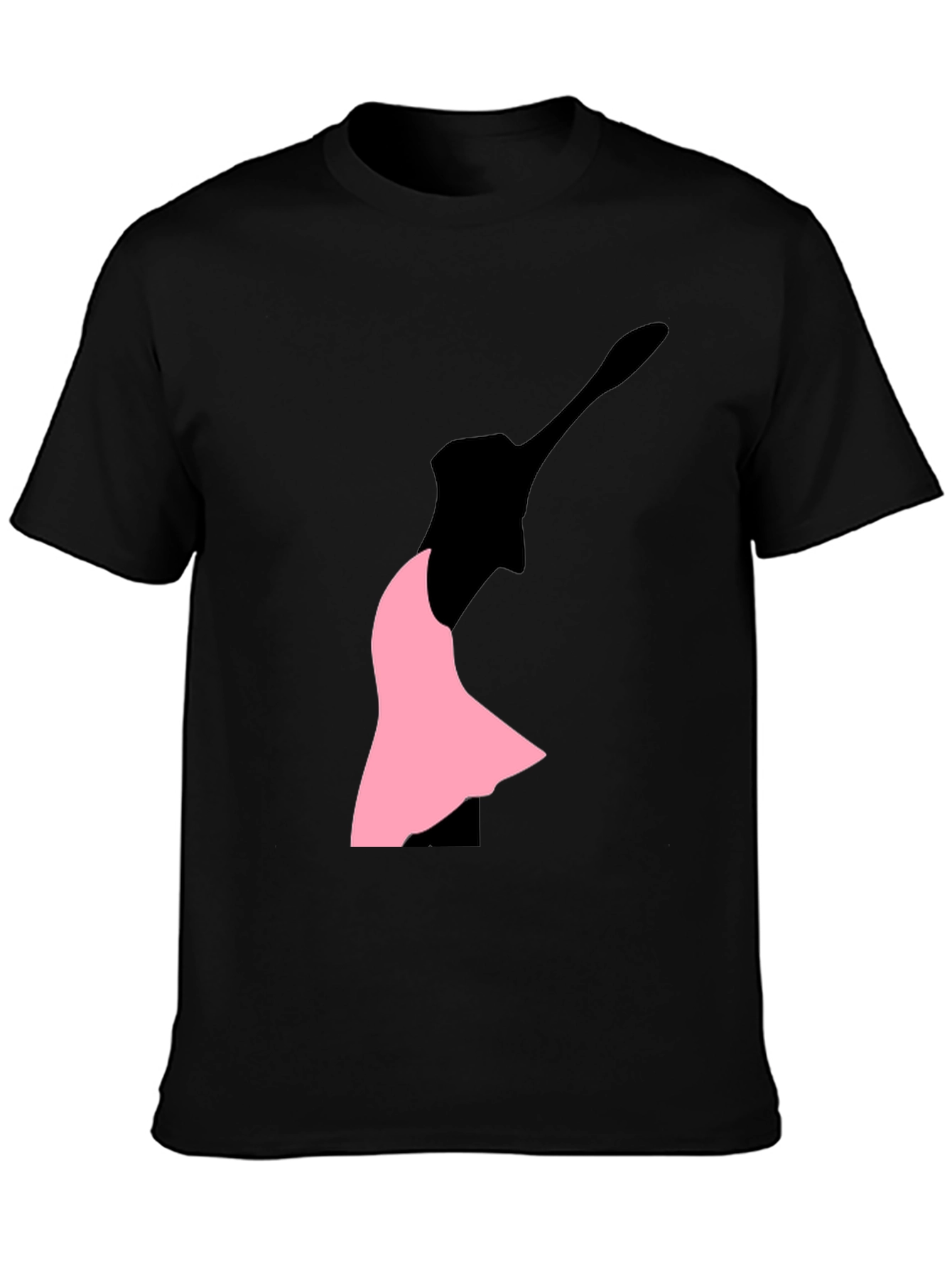 Ballet Silhouette Graphic Tee - Black Cotton Blend