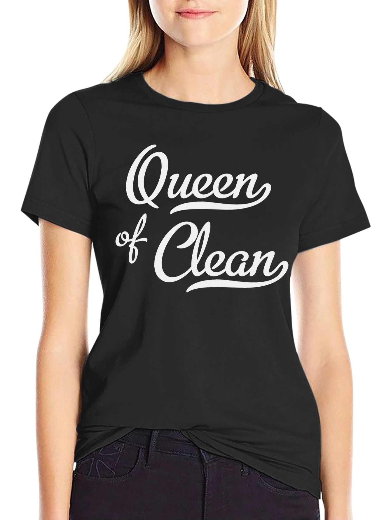 Queen of Clean Graphic T-Shirt - Black