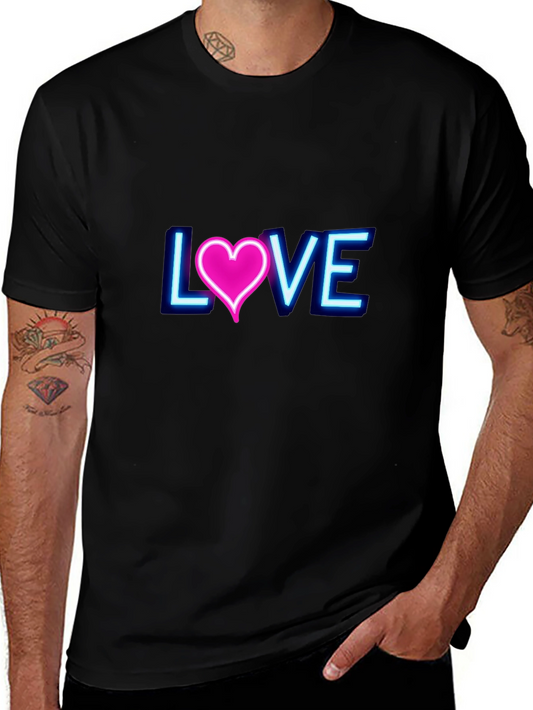 Neon Love Graphic T-Shirt - Trendy Casual Wear