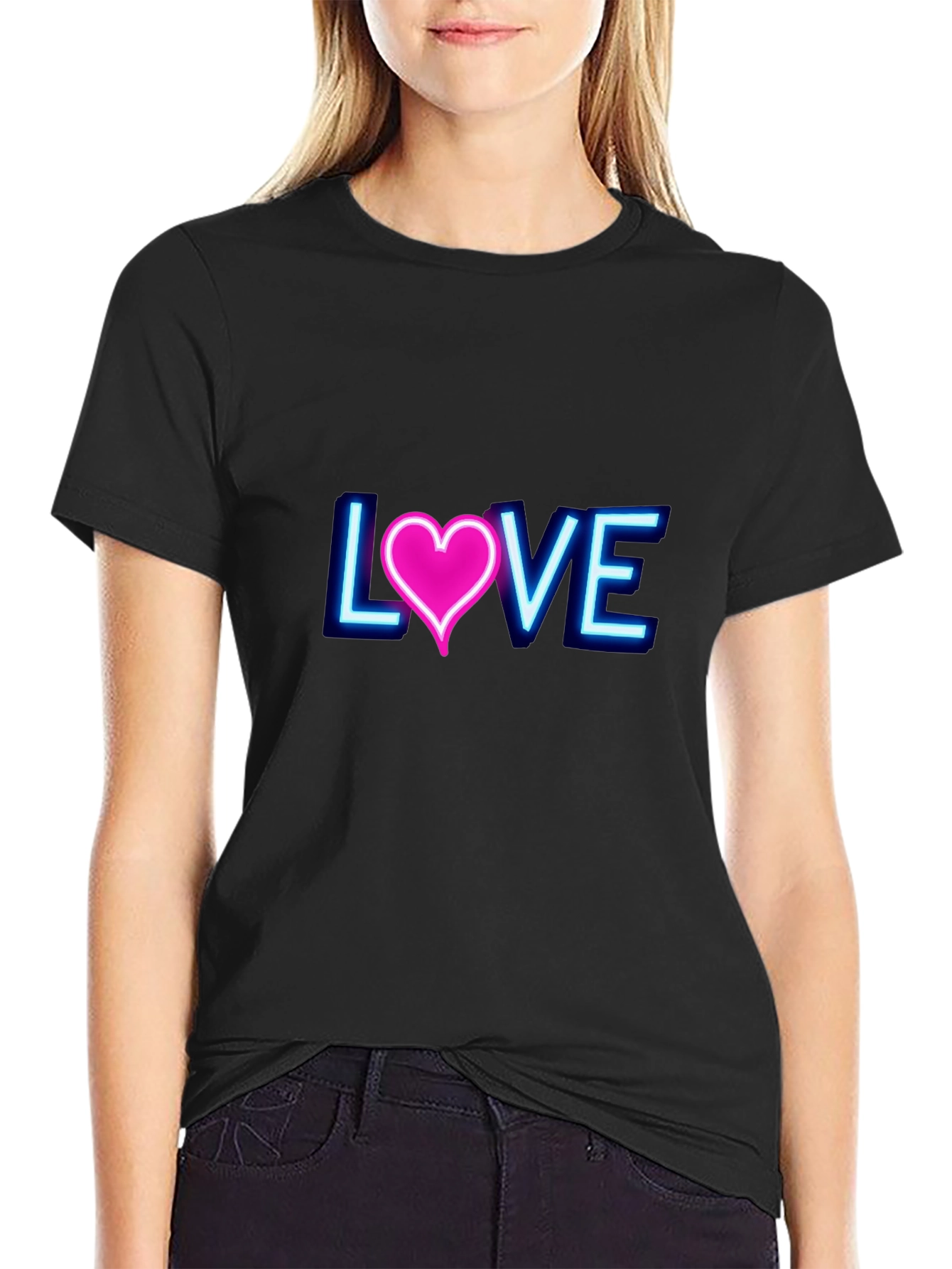 Neon Love Graphic T-Shirt - Trendy Casual Wear