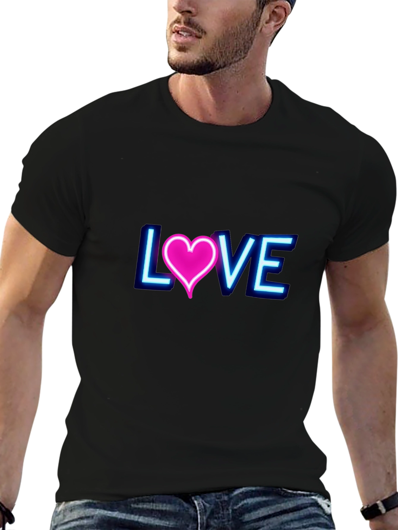 Neon Love Graphic T-Shirt - Trendy Casual Wear