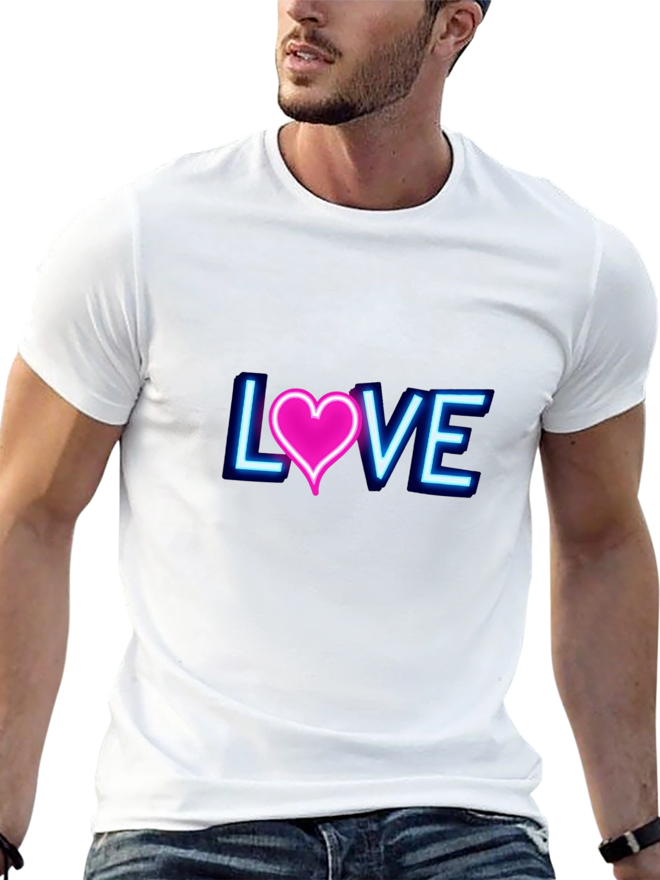 Neon Love Graphic T-Shirt - Trendy Casual Wear