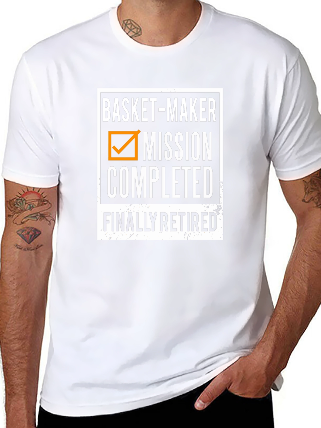 Basket-Maker Mission Completed T-Shirt - Retirement Gift