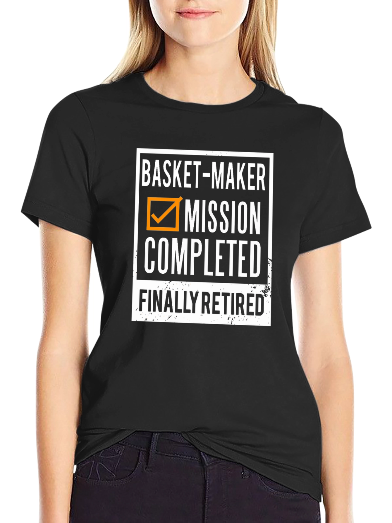 Basket-Maker Mission Completed T-Shirt - Retirement Gift